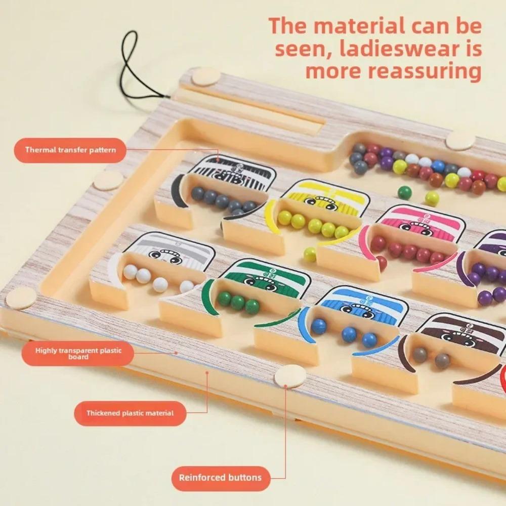 Neue Kleinkind Montessori Spielzeuge 2 in 1 ABS Magnetisches Farb- & Zahlen-Labyrinth mit Zeichenbrett Farbsortierung Zählen Zuordnungsspielzeug