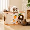 Breathable Cat House Felt Cat Scratching Board Creativity Carrot Cat Bed Pets Under 7kg