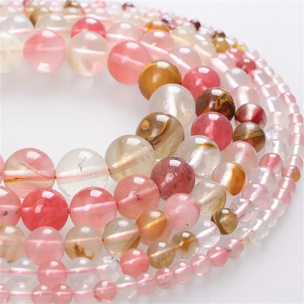 Ice Seed Watermelon Skin Bracelet Bead, Crystal Round Bead, Handmade Jewelry, Accessories, Semi-finished Products, Jewelry Materials