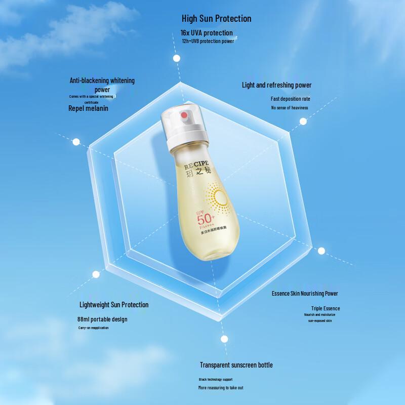 RE:CIPE Crystal Whitening SPF50+ PA++++ Sunscreen Spray