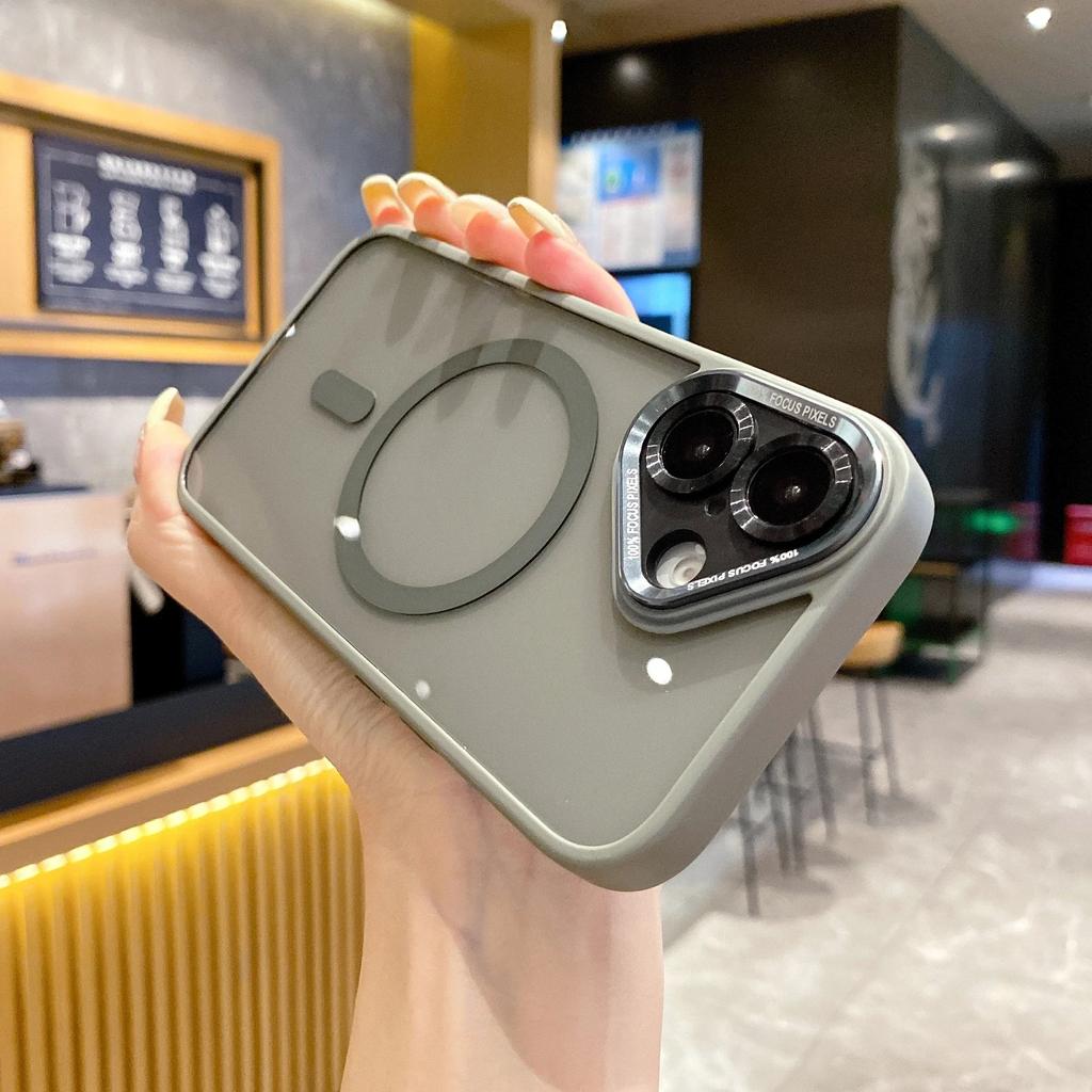 Metal Lens Shockproof Armor For Magsafe Magnetic Phone Case For IPhone 11 15 14 Plus 13 12 16 17Pro Max Wireless Charging Cover