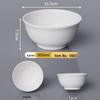 SHALL White Melamine Rice & Soup Bowls