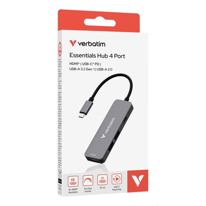 VERBATIM HUB USB-C MULTIPORT 4PORT