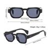 Trendy Punk Women's Square Sunglasses UV400 Protection Y2K Small Shades Rivets Sun Glasses for Beach/Travel/Streetwear