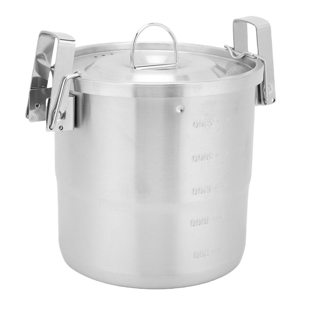 Camping Cooking Pot 304 Stainless Steel Portable Metal Rice Cooker Camping Cookware for Outdoor Hiking