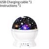 Night Starry Light Projector Star Sky Moon Lamp Kids Bedroom Lights Rotating Led