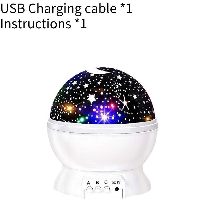Night Starry Light Projector Star Sky Moon Lamp Kids Bedroom Lights Rotating Led