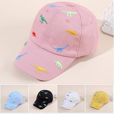 Cartoon Dinosaur Embroidery Baby Cap Summer Kids Baseball Cap Outdoor Adjustable Infant Boy Girls Sun Hats