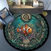 Oceanic Mechanical Wonder Round Area Rug Under Office Chairs Bedroom Living Room Home Decor
