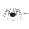 Gothic Spider Tealight Candle Holder - Metal Halloween Indoor Decor for Fireplace, Mantel, Apartment, Hotel Lobby Display