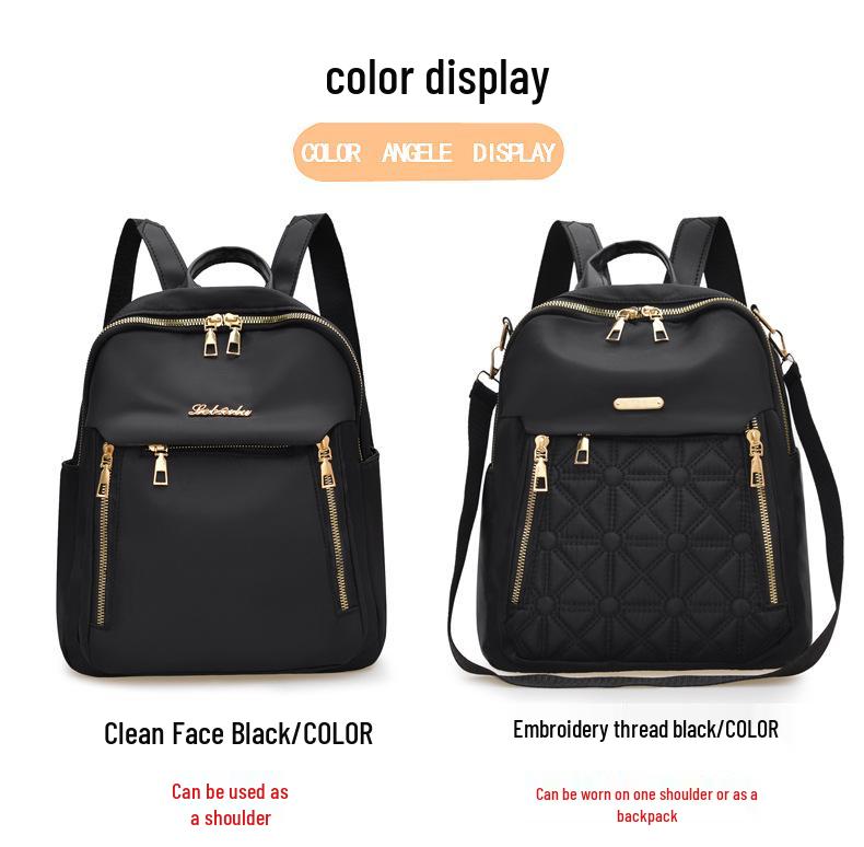 Trendy Women's Casual Nylon Backpack: Lightweight Travel & School Bag