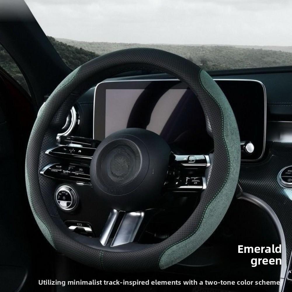 Xiaomi Breathable Suede Car Steering Wheel Cover Four Seasons Non-slip Universal Car Steering Wheel Cover for 38cm Steering Wheel