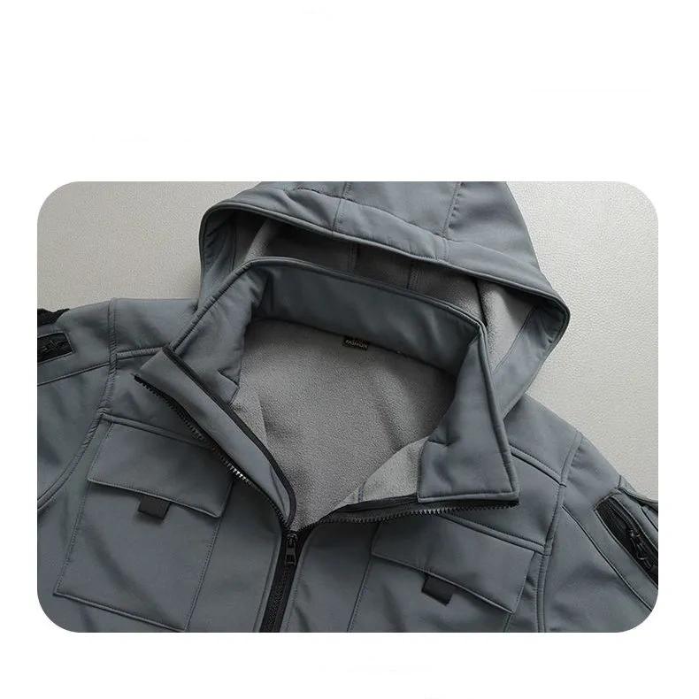 Autumn and Winter Models Plus Velvet Jackets Overalls Suits for Men and Women Thickened Windproof, Waterproof, Cold and Warm Tooling