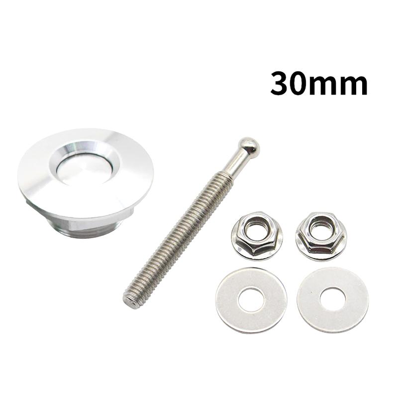 1Pcs 30/32Mm Car Push Button Bonnet Hood Pin Quick Release Latch Lock Clip Kit Aluminum Engine Exterior Parts Universal