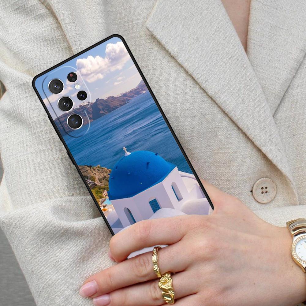 Oia Santorini Greece Cell Phone Case for Samsung Galaxy S26 Ultra S25 S24 S23 S22 S21 S20 Note10 Cover