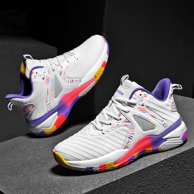 New Men's Shoes Autumn and Winter Young Students Actual Combat Sneakers Casual Large Size Basketball Shoes Flying Woven Sports Running Shoes