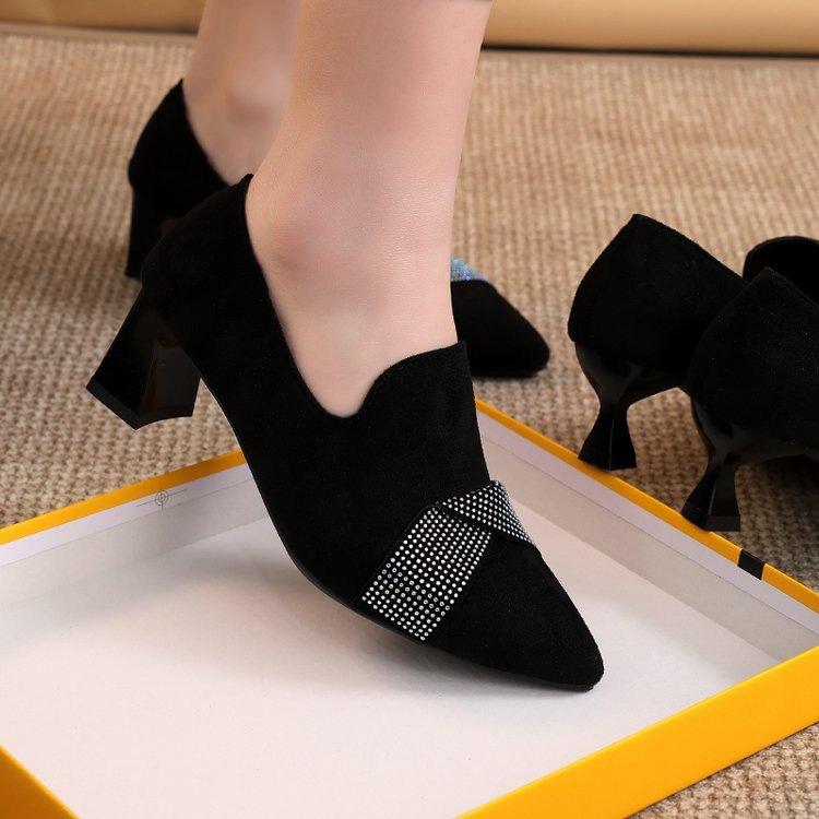 Яркий бриллиантовый темперамент матовые туфли на шпильке остроносые маленькие высокие каблуки весенние кожаные туфли 35