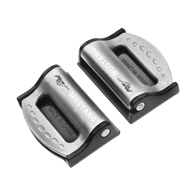 

2Pcs Car Safety Seat Belt Buckle Clip Seatbelt Stopper Adjuster Clip For Ford Focus Mk2 Mk3 Fiesta Ranger Mondeo S-MAX Kuga Mustang Auto Goods Mustang серебряный