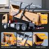 1/24 Scale Dump Truck Toy Metal Die Cast Construction Truck Toys with Simulated Sounds and Lights,Dump Truck Toy with Openable Rear HoodDump Trucks