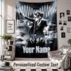 Wall Hanging Tapestry With Custom Name & Text, Arctic Monkeys Decorative Tapestry For Bedroom
