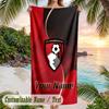 Beach Towel Bournemouth Football Print Custom Name Text Soft Towel for Swimming Pool
