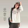 Girls' 100% Cotton Long-Sleeve Letter T-Shirt