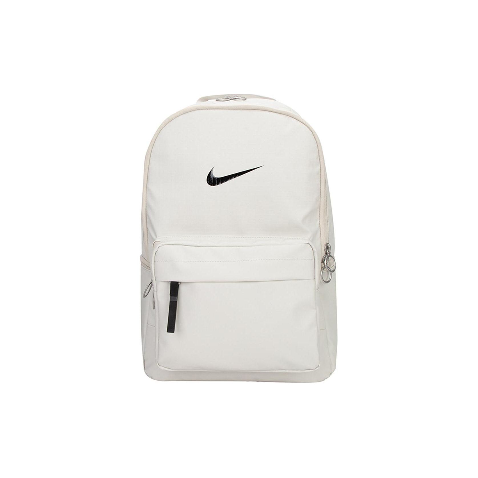 

Nike Logo Casual Solid Color Zipper Fabric Backpack Medium Unisex Backpacks Light-Bone Black DN3592072 Light Bone & Black,Medium