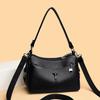 Multi-layer Shoulder Bag Middle-aged Mother Bag PU Messenger Bag