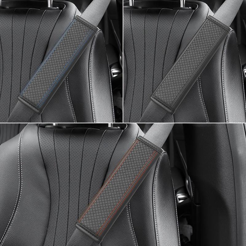 1PC Car Seat Belt Shoulder Protector Leather Universal Seat Belt Shoulder Pad Seat Belt Cover Car Seat Belt Protection Cover
