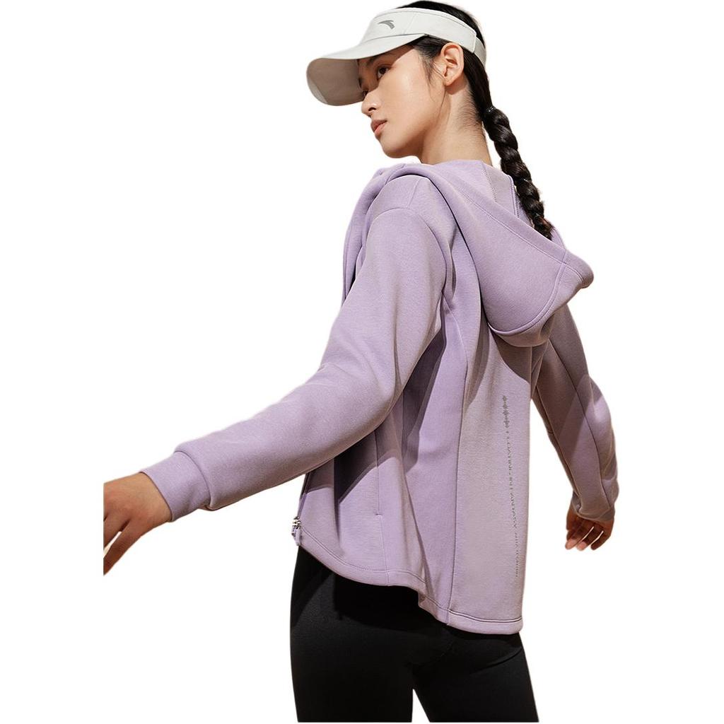 Anta Damen Trainingsserie Kapuzenpullover mit Reißverschluss und Raglan-Langarm Damen Oberteile Lila 162357702-1