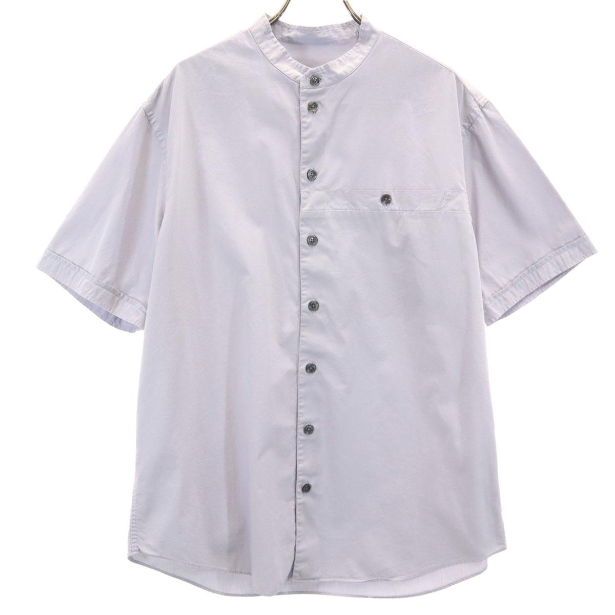 

ARMANI COLLEZIONI Short sleeve Band collar shirt L gray Men s Used