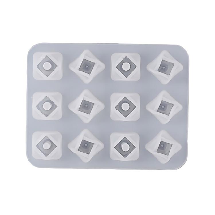Resin Beads Molds with Hole Silicone Resin Epoxy Molds for Cabochon Gemstone