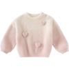 DAVE & BELLA Girls' Faux Mink Velvet Pullover Sweater