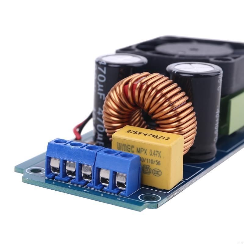 95AF IRS2092S 500W Mono Channel Digital Amplifier Class D Stage HIFI Power Amp Board LM3886 with Fan