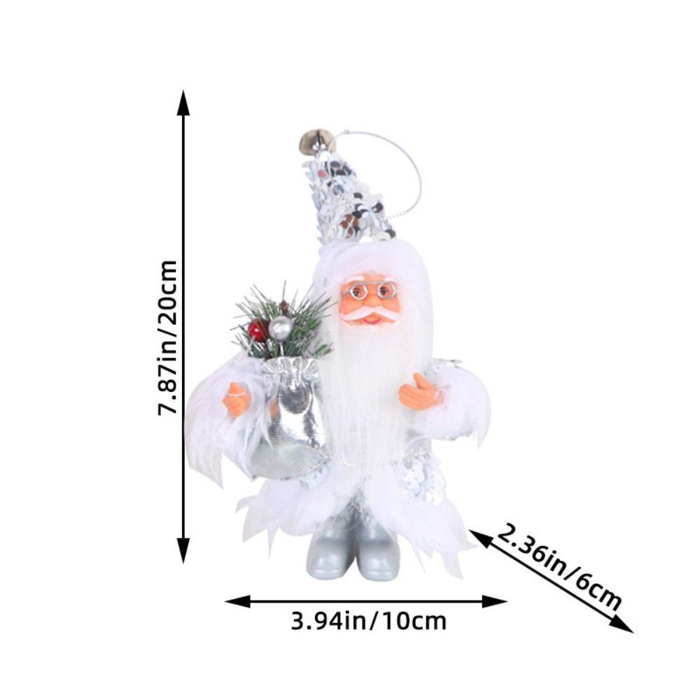 20cm Santa Claus Standing Ornament Christmas Tree Hanging Ornaments Holiday Decorations Christmas Decoration Santa Claus Doll
