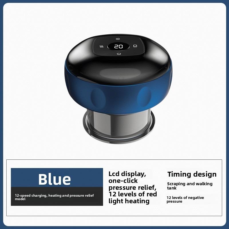 Elektrisches Schröpfgerät Tragbare Vakuum-Schabemaschine Kabelloses Laden Große Saugkraft Heiße Kompresse Bedienerhand Akupunkturpunkt-Schabinstrument