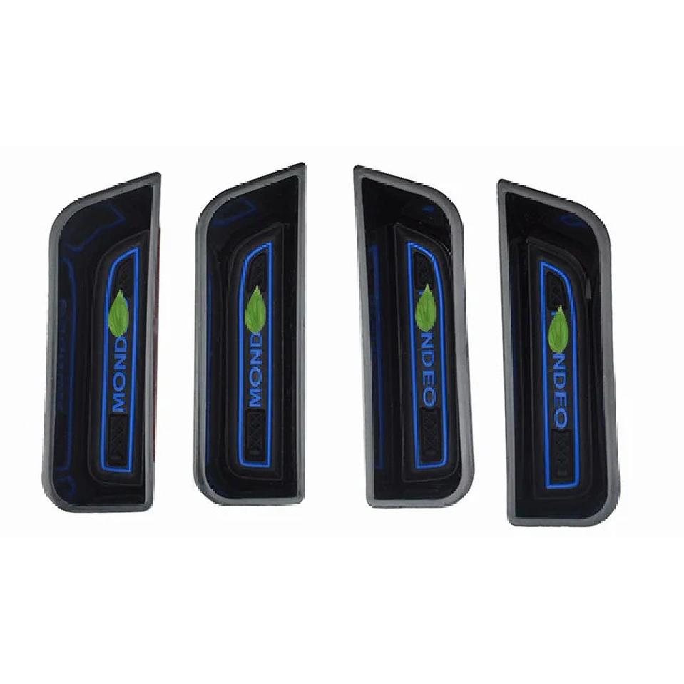 Accessories For Ford Fusion Mondeo 2014 2015 2016 Car Front Inside Car Door Storage Pallet Armrest Container Box Cover Kit Trim