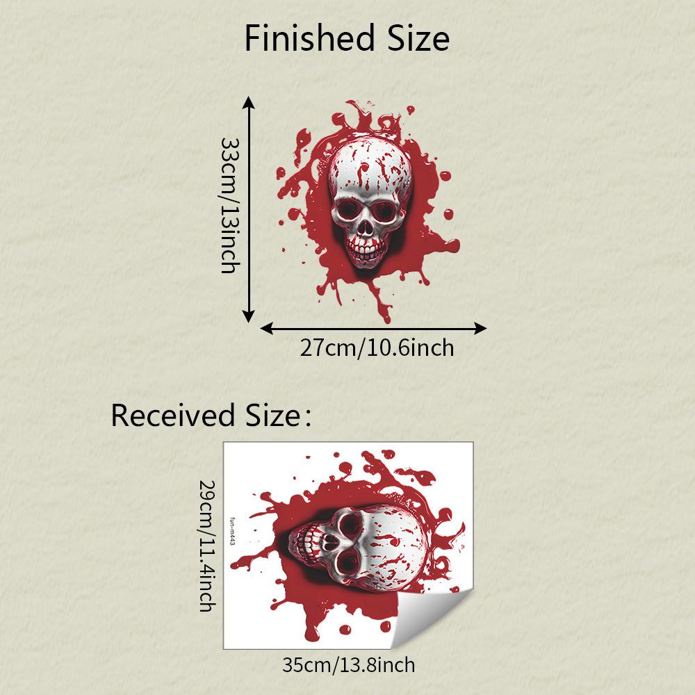 

Хэллоуин Ужас Череп Ванная Туалет Туалет Украшение и Декоративные Наклейки