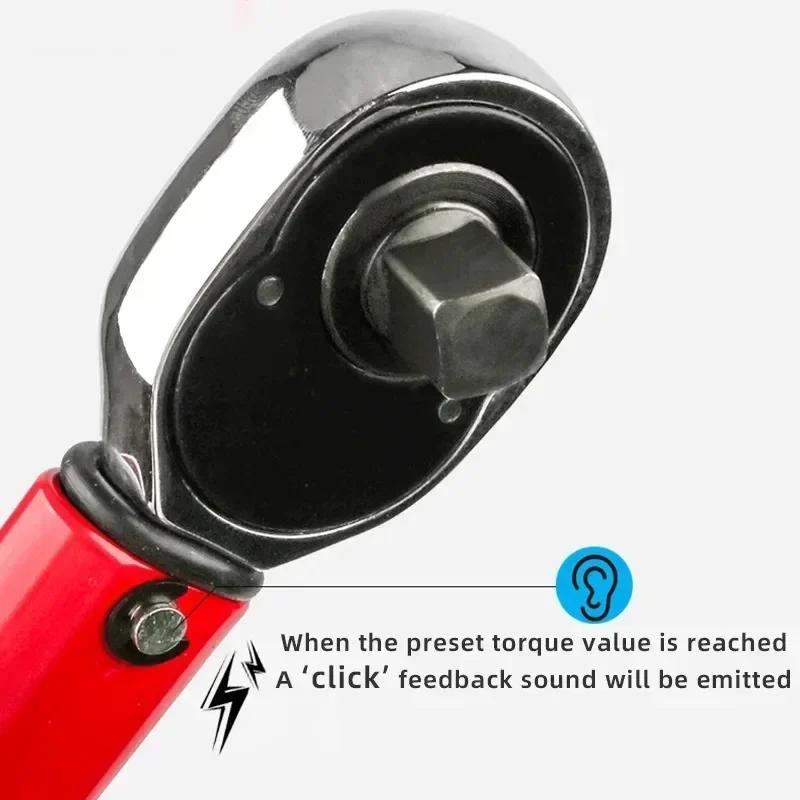 NEW 28-210N.m Torque Wrench 1/2"  Precise Reversible Ratchet Torques Key Professional Bicycle Motorcycle Car Automotive Tool