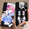 ReZero Rem Ram Glass Mobile Phone Case for Samsung Galaxy S26 S25 S24 S23 S22 S21 S20 Note20 Plus FE Ultra Colorful Cover