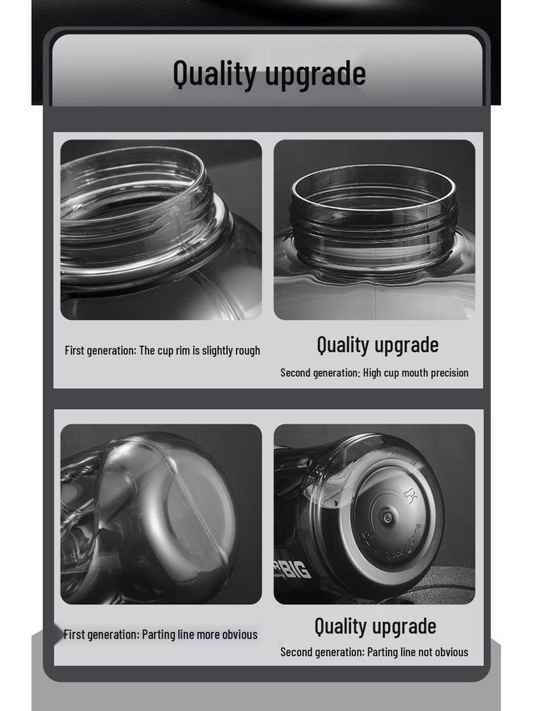 Ton Ton Large Capacity Sports Water Bottle with Straw