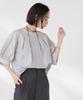 Nano Universe Volume Sleeve Tuck Size F Pattern Women's Blouse, (360cm), 1, 673-5121326