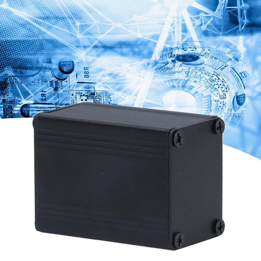 Aluminium Electric Box Waterproof Junction Enclosure Case Integrated for DIY Black