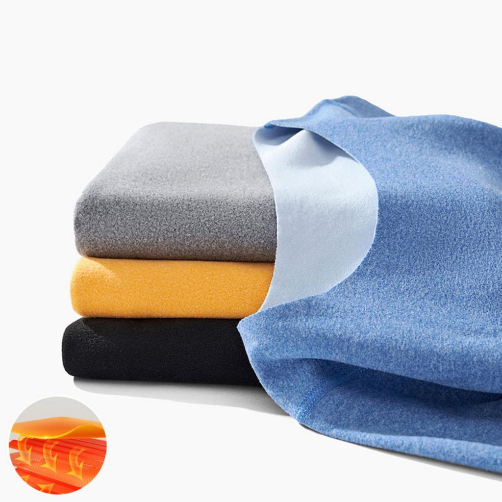 Women's Winter Thermal Pajama Set with Long Sleeve Top and Pants for Cold