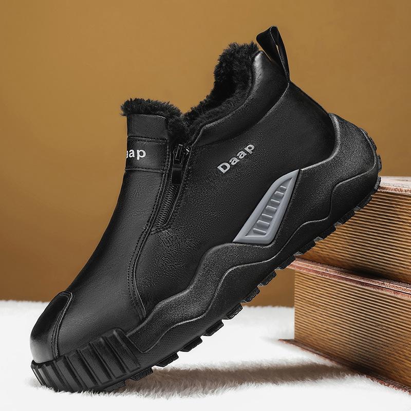 Plush Light Slip On Walking Shoe Outdoor Comfor Men High Top Sneakers 2025 Casual Shoes for Men Luxury Round Toe Men Ankle Boots