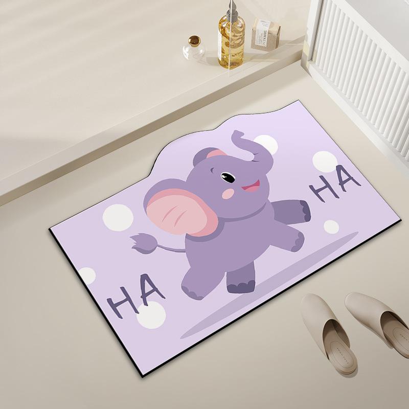 

Туалет Диатомовая Грязь Мультяшный Бытовой Впитывающий Коврик для Ног Коврик Коврик для Туалета Коврик Домашний Впитывающий Нескользящий 40 * 60Cm diatom mud