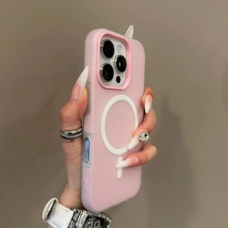 Custodia Lusso 2 IN 1 Colore Caramella Per Magsafe per iPhone 16 15 14 13 12 17 Pro Max Plus Ricarica Wireless Magnetica Cover Trasparente Opaca