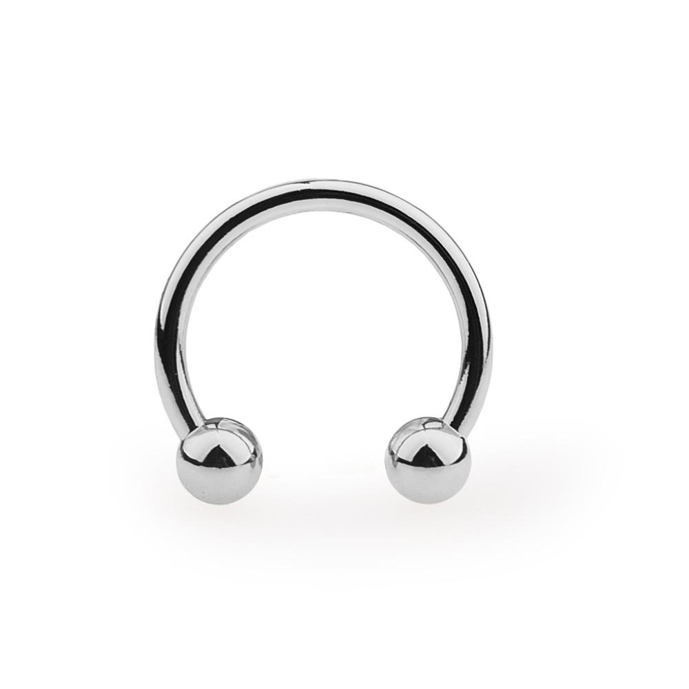 Sex Toys for Men 304 Stainless Steel Penis Ring Delay Ring Horseshoe Ring Exercise Foreskin Resistance Split Ring Double Bead Ring