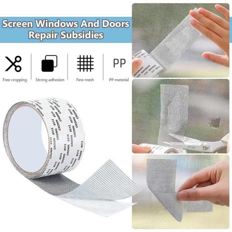 Window Screen Repair Tape Mosquito Net Self Adhesive Covering Mesh Tape Keep Mosquitoes out with Our Anti-Insect Mesh Patch