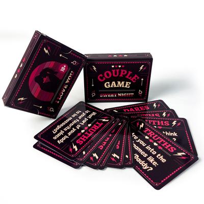 Couple Game 50Cards Outdoor Sport Night Desktop Games Interactive Toy Prop Card  Ask or Answer Truth or Dare English Play